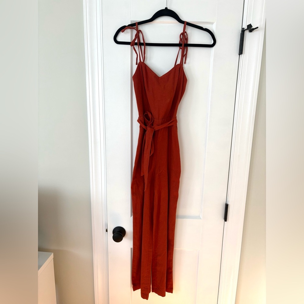 Abercrombie & Fitch Rust Linen Jumpsuit | NWT | XXS